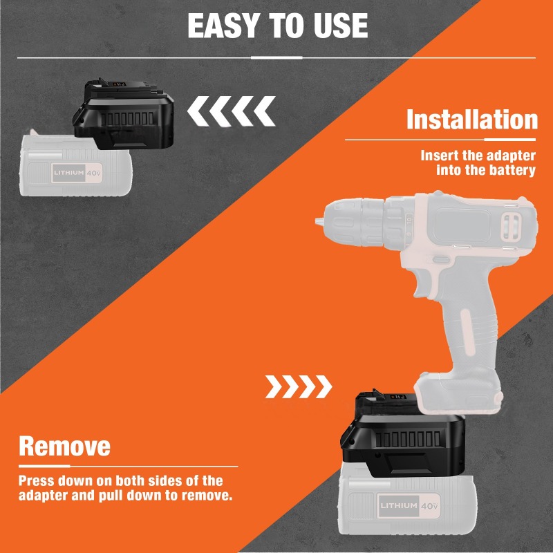 HAKSINKY Tool Battery Adapter  - Black+Decker Tool Cordless 评论和价格