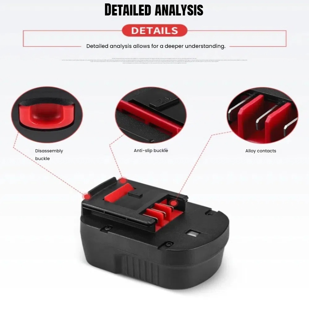 Upgraded 14.4V 6000mAh Ni-MH B - Black+Decker Tool Cordless 评论和价格